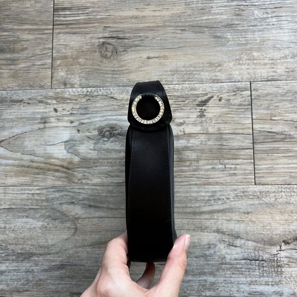 Cache Handbag Mini Black Nylon Vintage Y2K 90s Grunge Goth - Picture 3 of 9